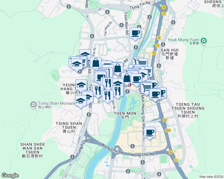 map of restaurants, bars, coffee shops, grocery stores, and more near in 