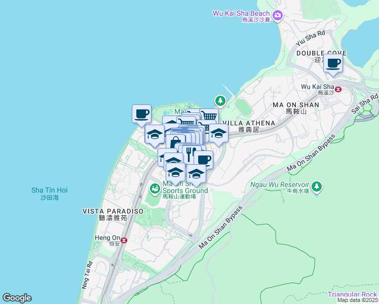 map of restaurants, bars, coffee shops, grocery stores, and more near  in 