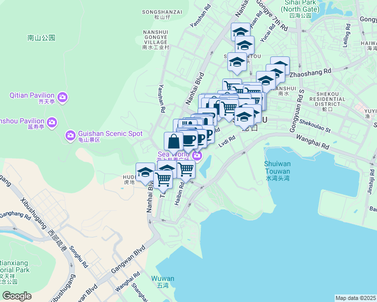 map of restaurants, bars, coffee shops, grocery stores, and more near 5号 Xinghua Road in Shenzhen