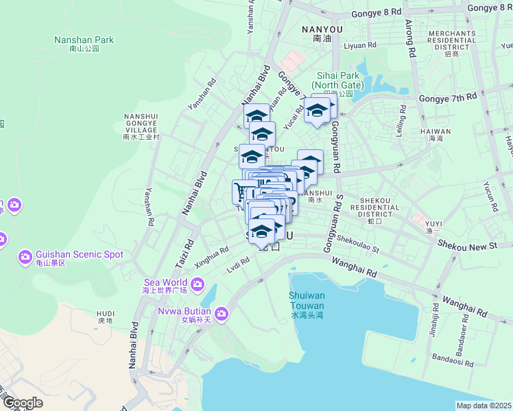 map of restaurants, bars, coffee shops, grocery stores, and more near in Shen Zhen Shi