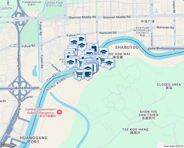 map of restaurants, bars, coffee shops, grocery stores, and more near 42号 Chiwei 1st Street in Shenzhen