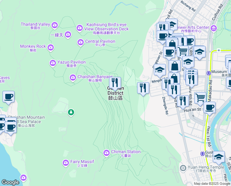 map of restaurants, bars, coffee shops, grocery stores, and more near in 