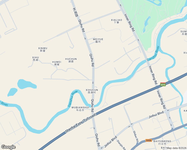 map of restaurants, bars, coffee shops, grocery stores, and more near Qiu Hu Lu in Huizhou Shi