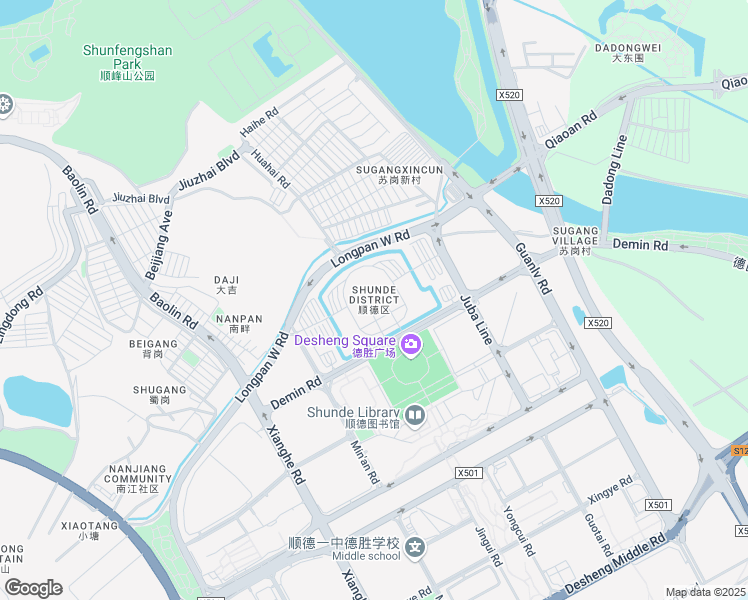 map of restaurants, bars, coffee shops, grocery stores, and more near in Foshan