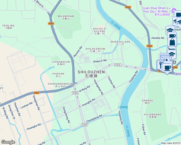 map of restaurants, bars, coffee shops, grocery stores, and more near in Guangzhou