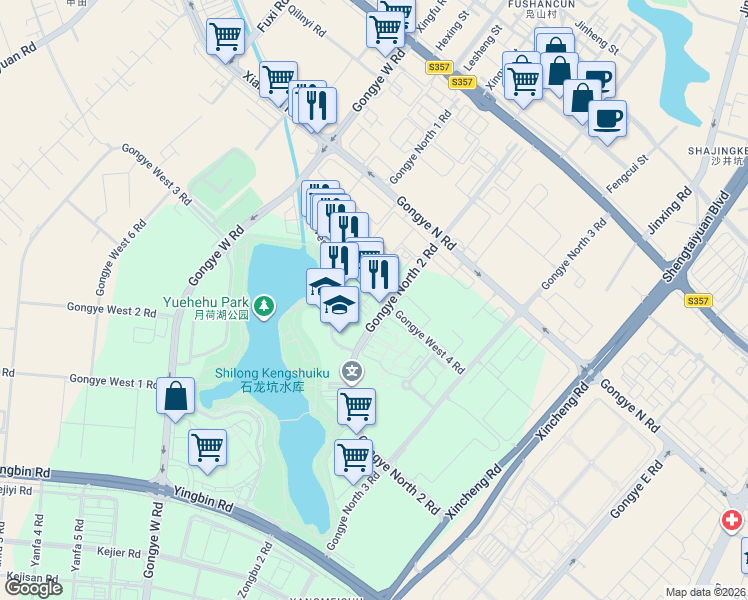 map of restaurants, bars, coffee shops, grocery stores, and more near in Dongguan