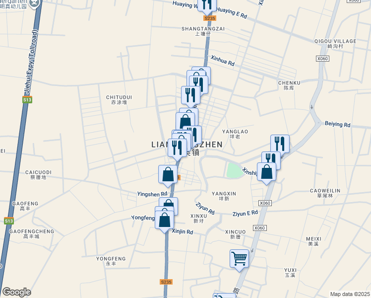 map of restaurants, bars, coffee shops, grocery stores, and more near in Shantou