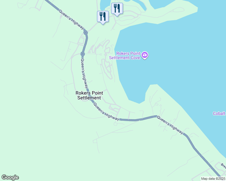 map of restaurants, bars, coffee shops, grocery stores, and more near in Rokers Point Settlement