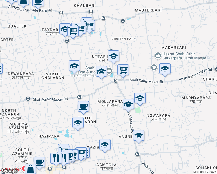 map of restaurants, bars, coffee shops, grocery stores, and more near in Keraniganj