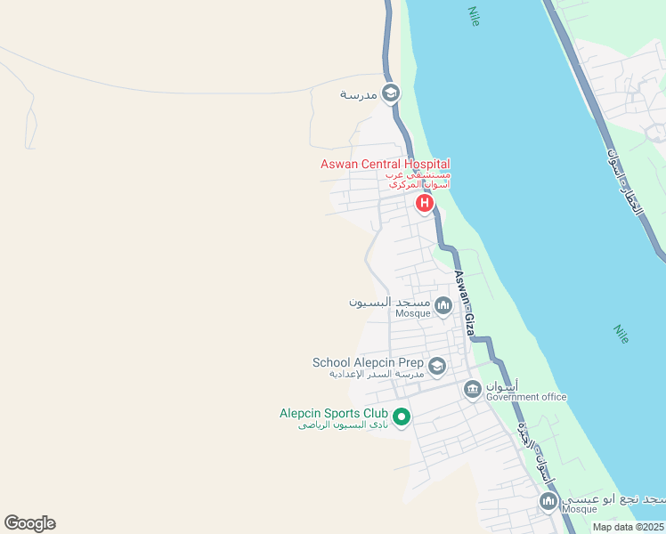 map of restaurants, bars, coffee shops, grocery stores, and more near in Qism Aswan