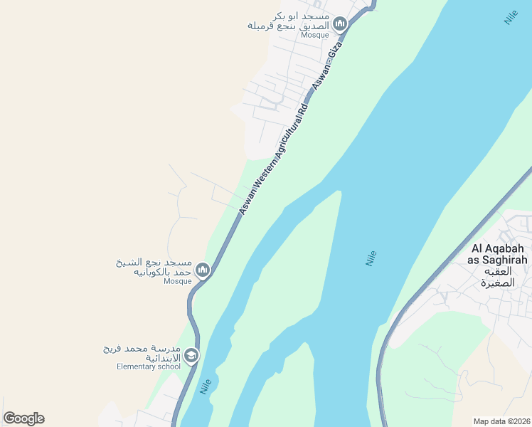 map of restaurants, bars, coffee shops, grocery stores, and more near in Qism Aswan