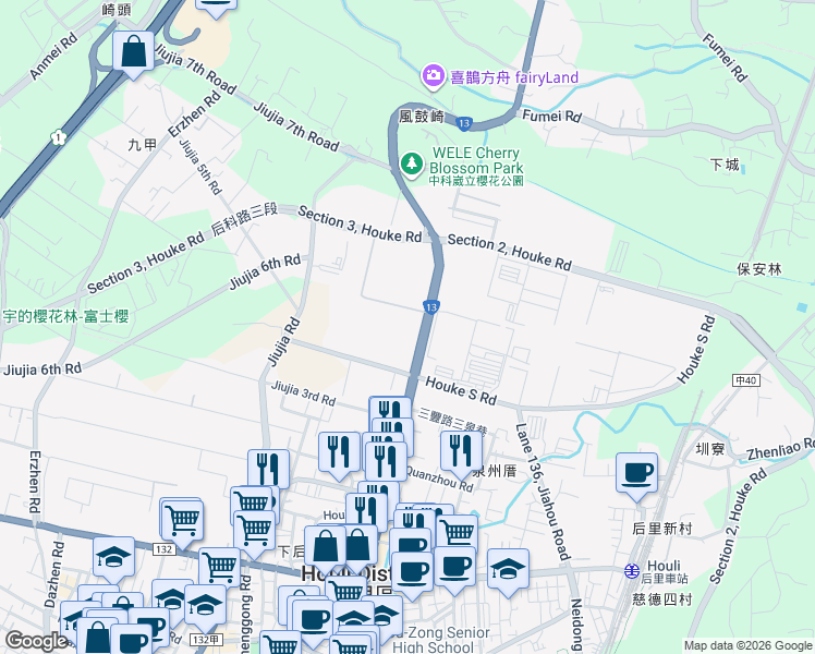 map of restaurants, bars, coffee shops, grocery stores, and more near in 