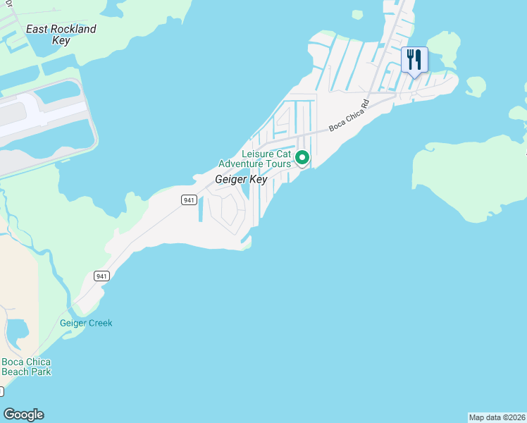 map of restaurants, bars, coffee shops, grocery stores, and more near 135 Sea Lane in Key West