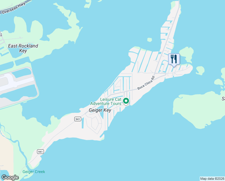 map of restaurants, bars, coffee shops, grocery stores, and more near 312 Pisces Lane in Key West