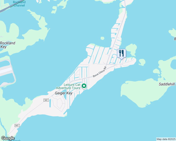map of restaurants, bars, coffee shops, grocery stores, and more near 215 Venus Lane in Key West