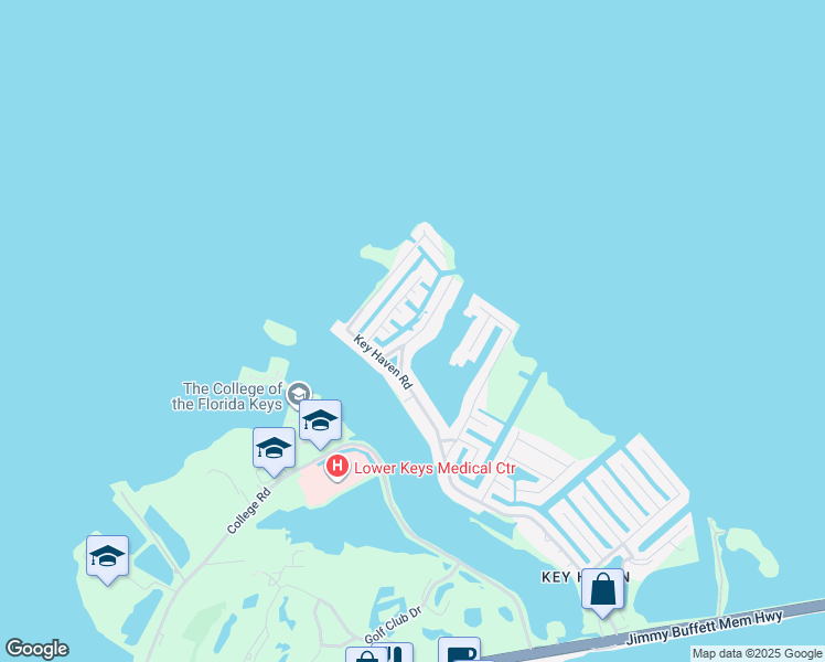 map of restaurants, bars, coffee shops, grocery stores, and more near 13 Driftwood Drive in Key West