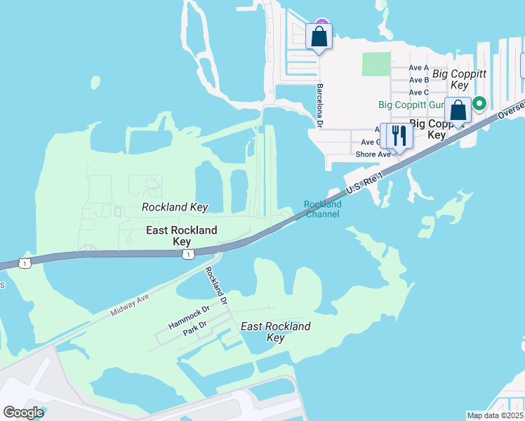 map of restaurants, bars, coffee shops, grocery stores, and more near 5 Calle Uno in Key West