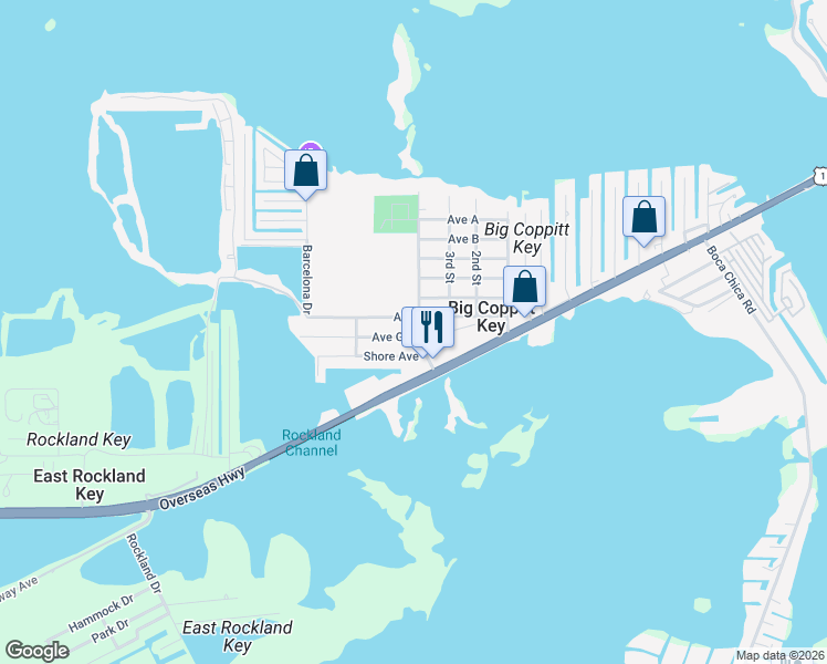 map of restaurants, bars, coffee shops, grocery stores, and more near 139 4th Street in Key West