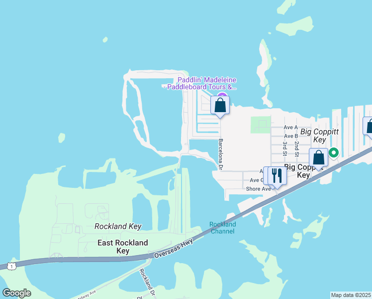 map of restaurants, bars, coffee shops, grocery stores, and more near 10 Betty Rose Drive in Key West