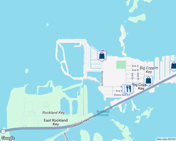 map of restaurants, bars, coffee shops, grocery stores, and more near 10 Betty Rose Drive in Key West