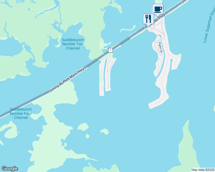 map of restaurants, bars, coffee shops, grocery stores, and more near 42 Park Dr Bluewater Rv Park in Key West
