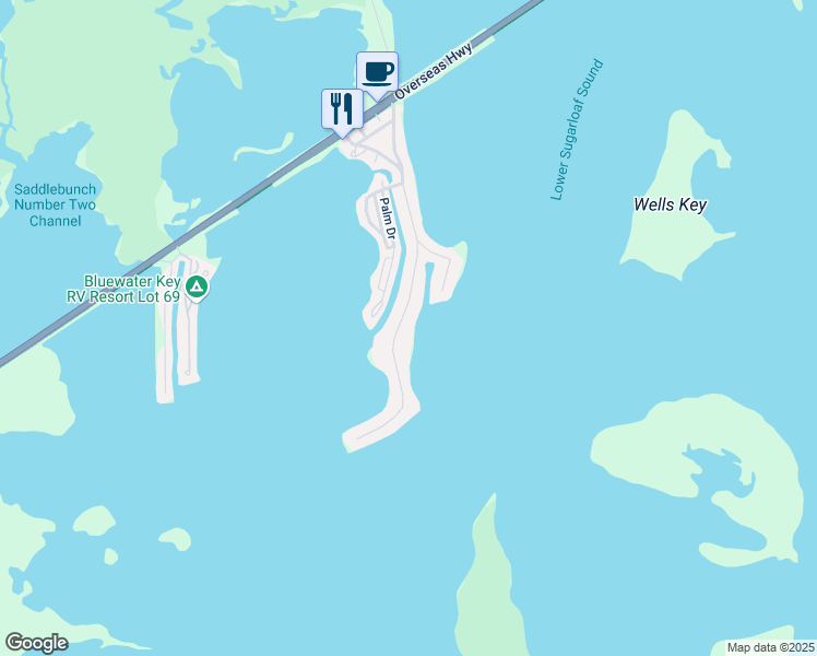 map of restaurants, bars, coffee shops, grocery stores, and more near 49 Bay Drive in Key West