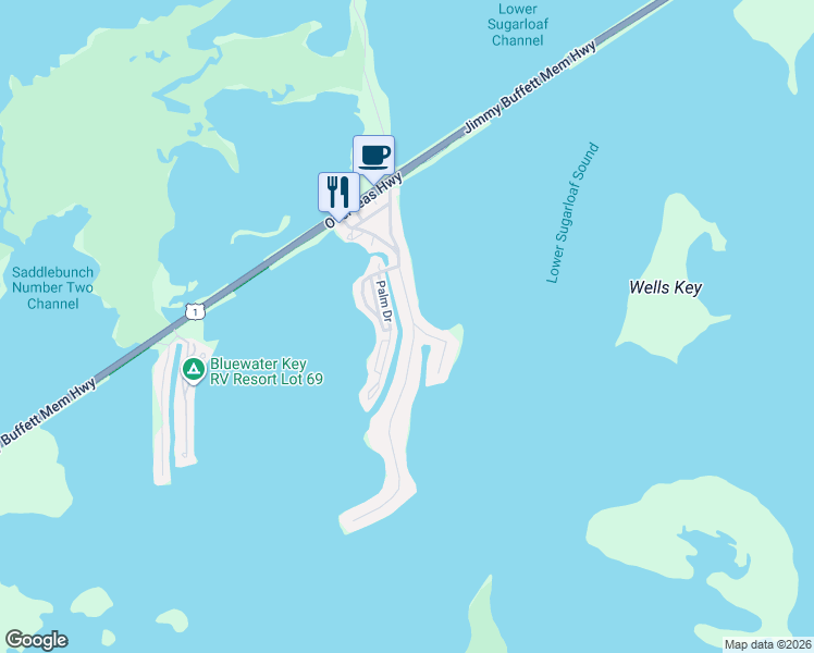 map of restaurants, bars, coffee shops, grocery stores, and more near 8 Boulder Drive in Key West