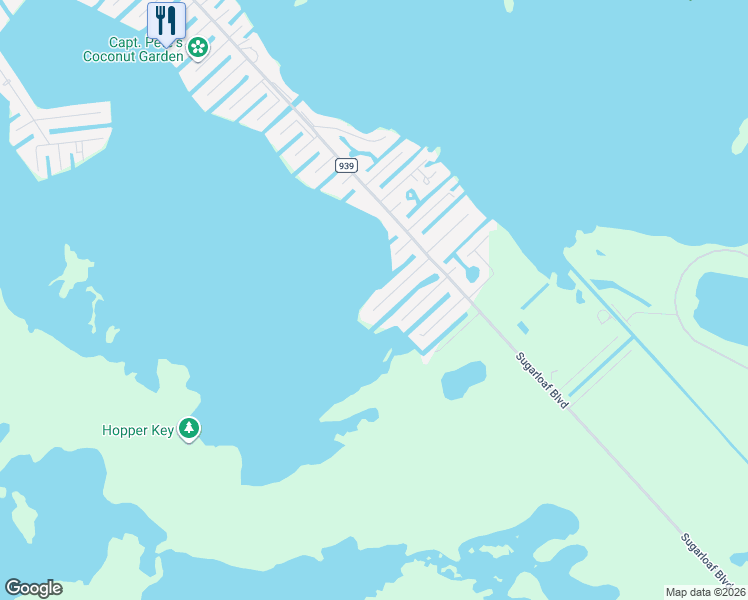 map of restaurants, bars, coffee shops, grocery stores, and more near 17012 Marlin Dr in Sugarloaf