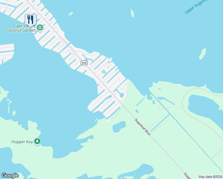 map of restaurants, bars, coffee shops, grocery stores, and more near 17255 Keystone Road in Summerland Key
