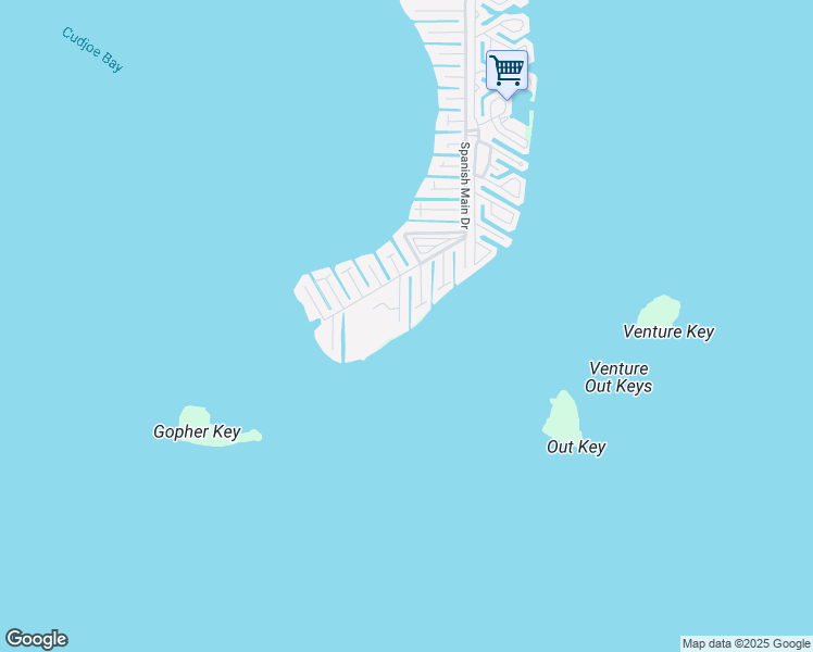 map of restaurants, bars, coffee shops, grocery stores, and more near 1187 Basque Lane in Cudjoe Key