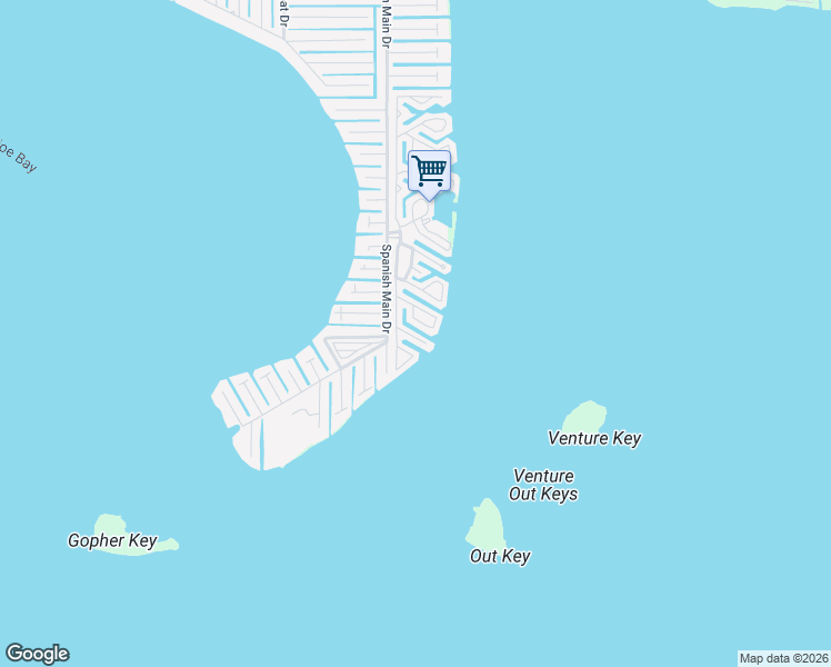 map of restaurants, bars, coffee shops, grocery stores, and more near 701 Spanish Main Drive in Cudjoe Key