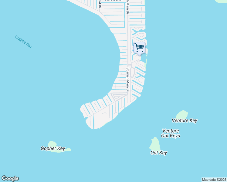 map of restaurants, bars, coffee shops, grocery stores, and more near 22821 Calico Jack Circle in Summerland Key