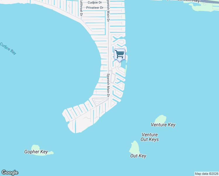 map of restaurants, bars, coffee shops, grocery stores, and more near 22982 Hawkins Lane in Cudjoe Key