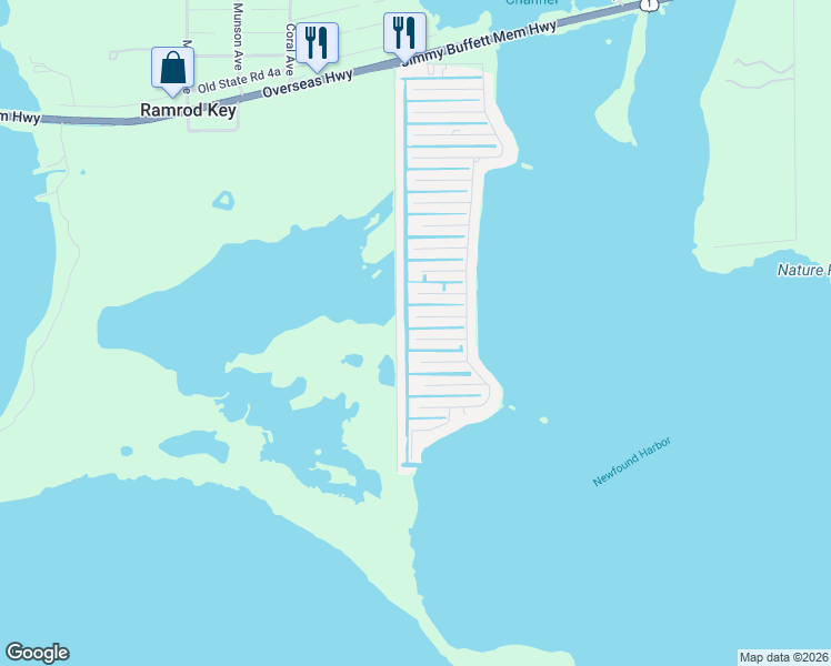 map of restaurants, bars, coffee shops, grocery stores, and more near 27325 Barbuda Lane in Ramrod Key