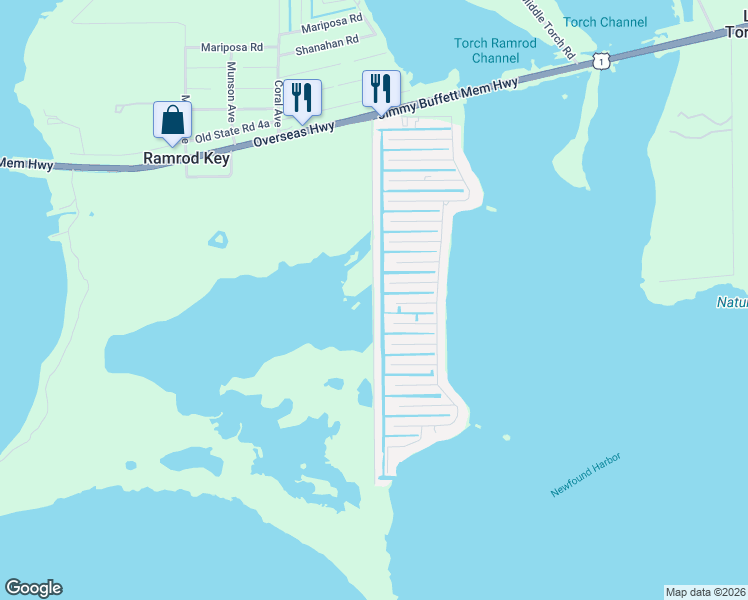 map of restaurants, bars, coffee shops, grocery stores, and more near 27336 Tobago Lane in Ramrod Key