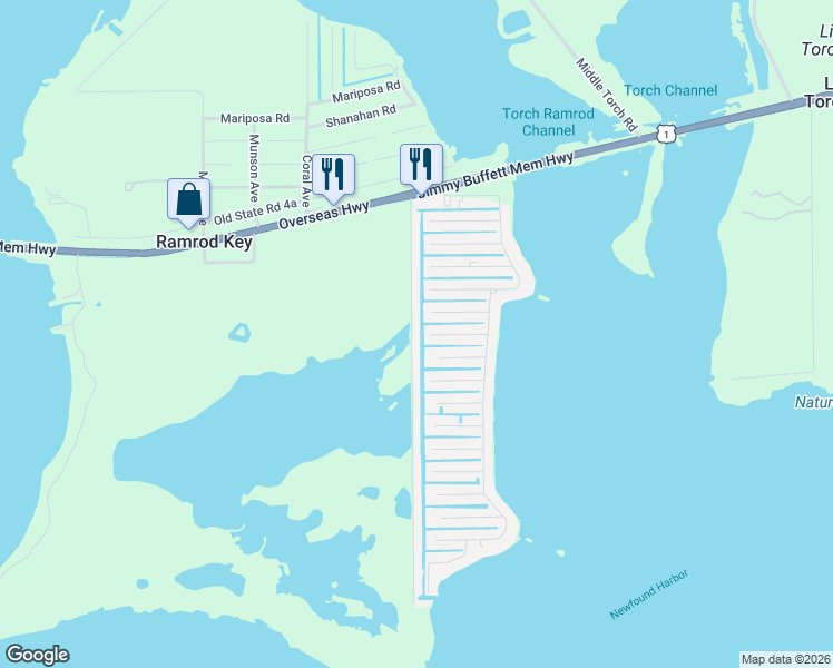 map of restaurants, bars, coffee shops, grocery stores, and more near 27322 Saint Martin Lane in Ramrod Key