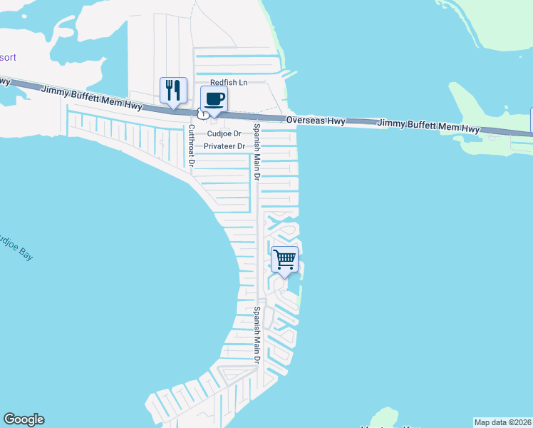 map of restaurants, bars, coffee shops, grocery stores, and more near 23058 Sailfish Lane in Summerland Key