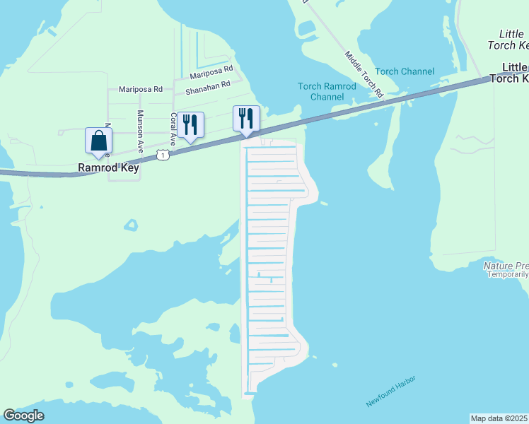 map of restaurants, bars, coffee shops, grocery stores, and more near 27308 Saint Vincent Lane in Ramrod Key