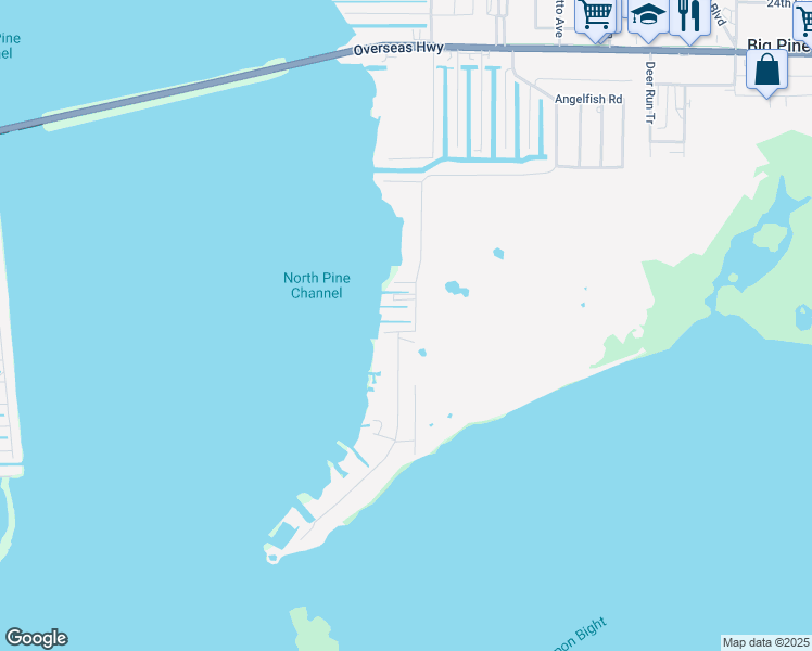 map of restaurants, bars, coffee shops, grocery stores, and more near 29663 Richard Road in Big Pine Key