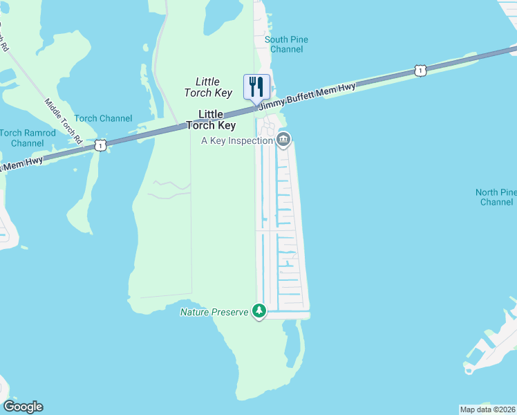 map of restaurants, bars, coffee shops, grocery stores, and more near 448 Blackbeard Road in Little Torch Key