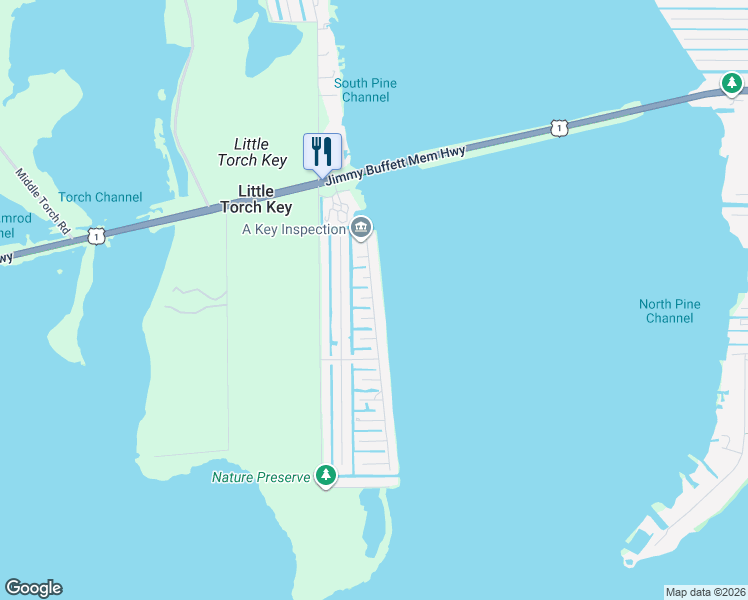 map of restaurants, bars, coffee shops, grocery stores, and more near 349 La Fitte Road in Summerland Key