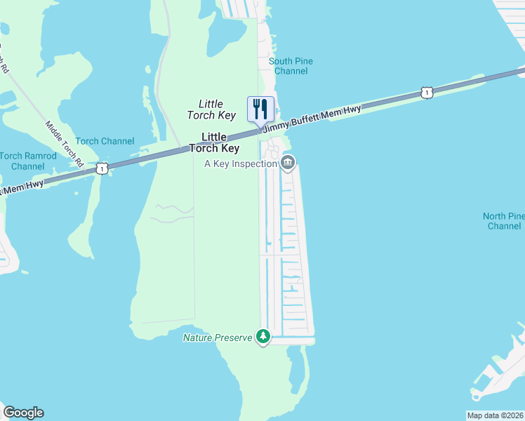 map of restaurants, bars, coffee shops, grocery stores, and more near 346 Blackbeard Road in Little Torch Key