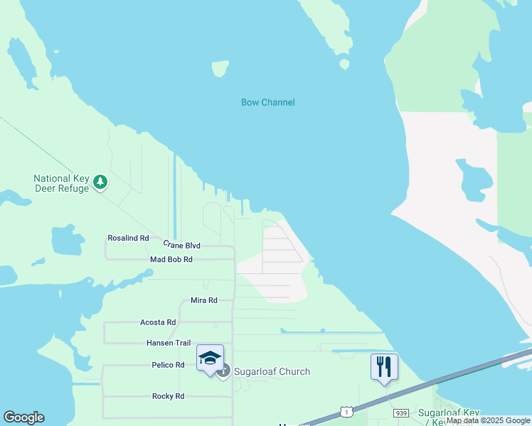 map of restaurants, bars, coffee shops, grocery stores, and more near 880 Cherokee Street in Summerland Key