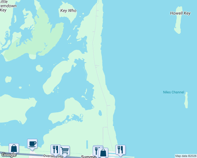 map of restaurants, bars, coffee shops, grocery stores, and more near 981 Niles Road in Summerland Key