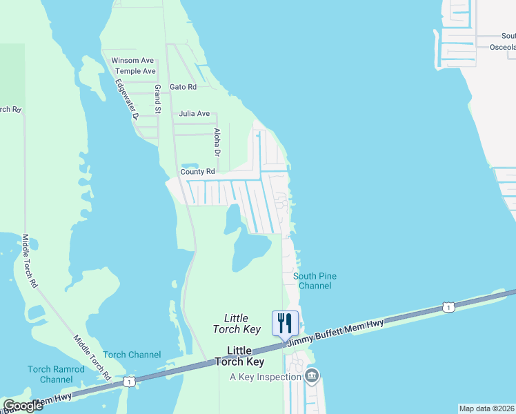 map of restaurants, bars, coffee shops, grocery stores, and more near 549 Powell Avenue in Summerland Key