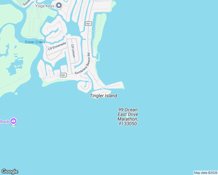 map of restaurants, bars, coffee shops, grocery stores, and more near 16 Ocean Drive East in Marathon