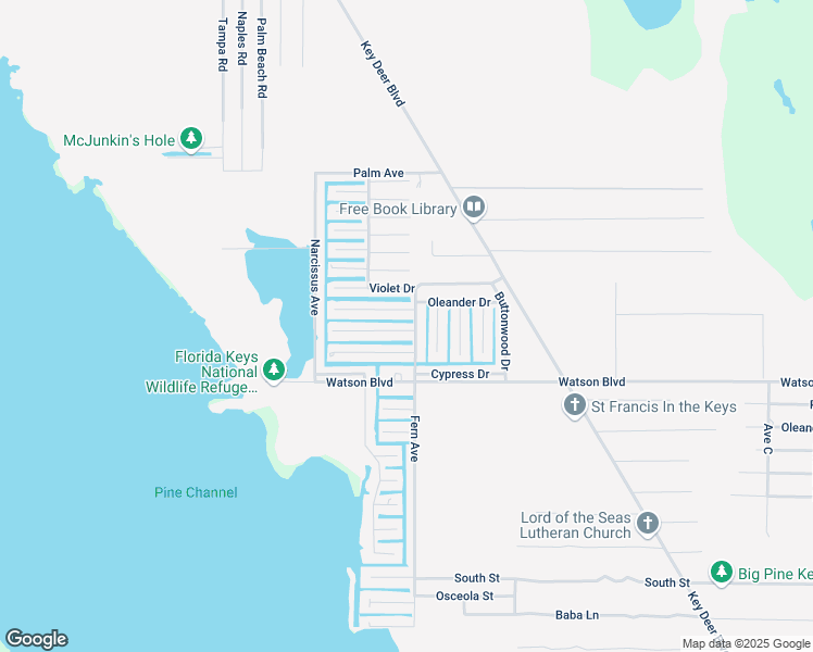 map of restaurants, bars, coffee shops, grocery stores, and more near 29170 Cedar Drive in Big Pine Key