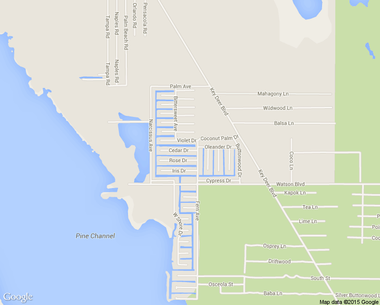 map of restaurants, bars, coffee shops, grocery stores, and more near 29170 Cedar Drive in Big Pine Key