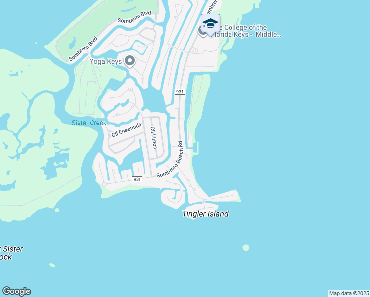 map of restaurants, bars, coffee shops, grocery stores, and more near 574 Sombrero Beach Road in Marathon