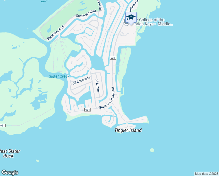 map of restaurants, bars, coffee shops, grocery stores, and more near 591 Sombrero Beach Road in Marathon